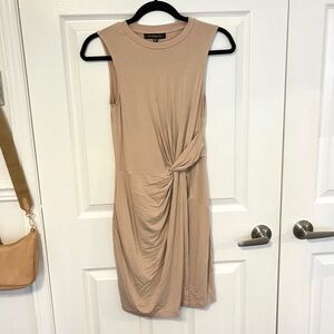 Beige bodycon dress